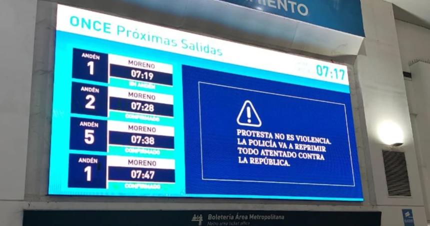 El Gobierno amenaza la protesta social: «La policía va a reprimir»