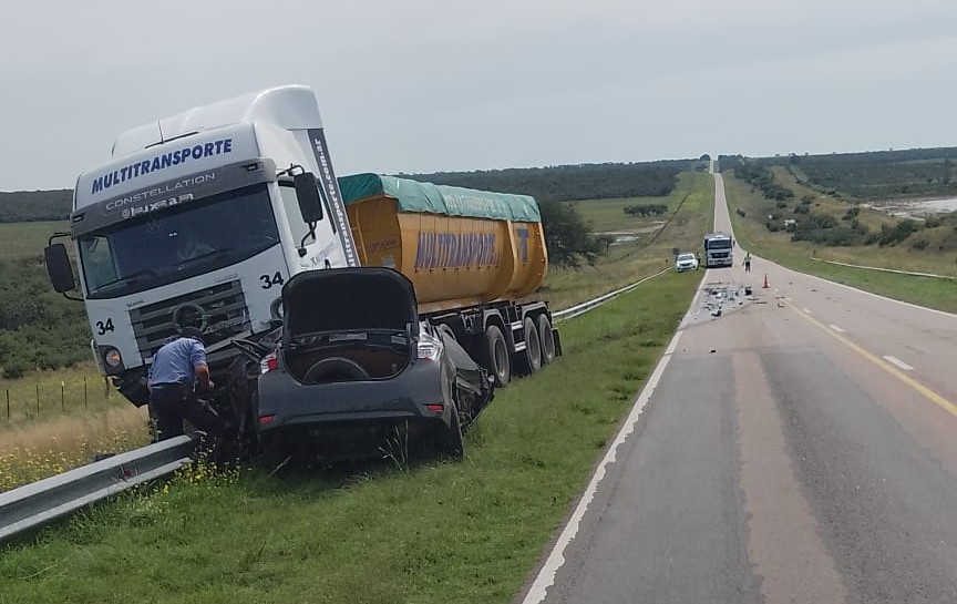 Un hombre murió en un choque de frente en la ruta 35