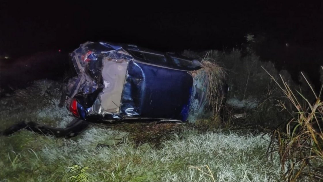 Un pampeano volcó en la ruta nacional 5